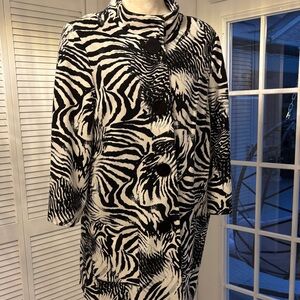 WD.NY Black and White Zebra Print Jacket